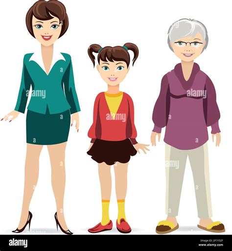 Three ages of women. Daughter, mother and grandmother. Generation and ...