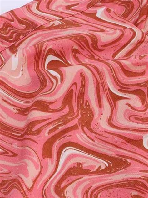 Printed A-line Skirt with Front Slit