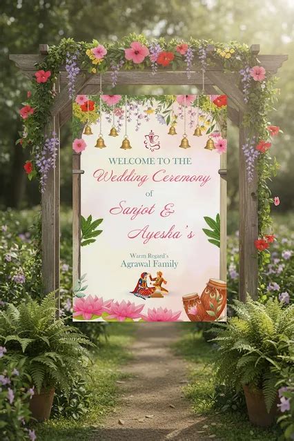 Editable Wedding Welcome Board PSD Templates in India – A Complete ...