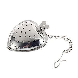 Buy Heart Shape Stainless Steel Tea Infuser Strainer with Chain Online ...