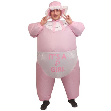 IRETG Inflatable Baby Costume for Adults Funny Blow Up Baby Shower ...
