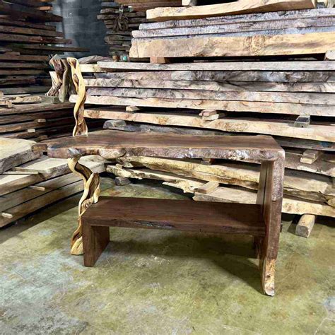 Live Edge Natural Wood Console Table - Littlebranch Farm