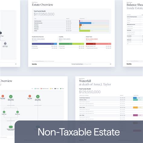 Vanilla sample report for non-taxable estates - Vanilla