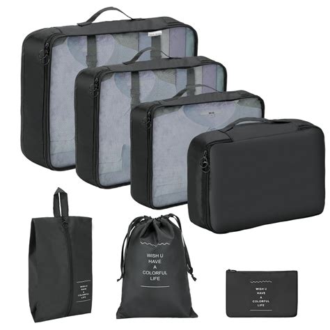YYDSLEE Packing Cubes for Suitcases Organizer Bags Set of 7 Travel Bag ...