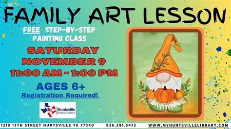 Family Painting Class - Fall Gnome (Ages 6+), 1219 13th St, Huntsville ...