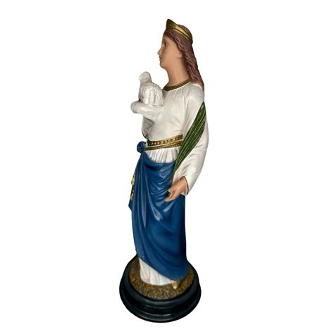 Imagem - Santa Inês - 30cm - ResinaNossa Sagrada Família - Maior Loja ...