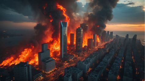Large Fire In A City Free Stock Photo - Public Domain Pictures