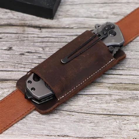 Horizontal Carry Knife, Retro Belt Carrying Leather Knife Scabbard Horizontally, Knife Sheath ...