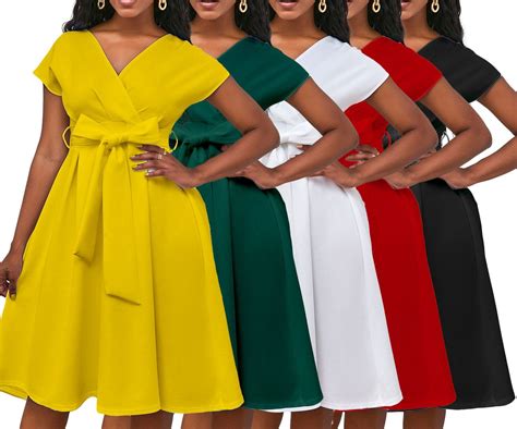 Latest Design Bow Bandage Elegant Casual Dresses Ladies Office Dress ...