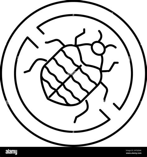 carpet beetle treatment line icon vector illustration Stock Vector ...