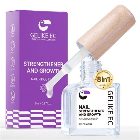 Amazon.com : Nail Strengthener Protein for Damaged Nails: Gelike EC 8 in 1 Natural Nail Hardener ...