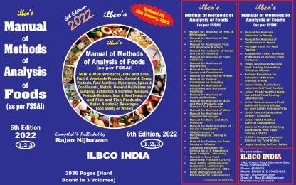 ILBCO's Manual Of Methods Of Analysis Of Foods (As Per FSSAI) 6th ...