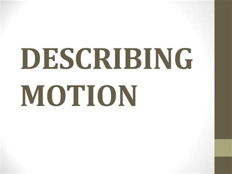 Describing Motion 的图像结果