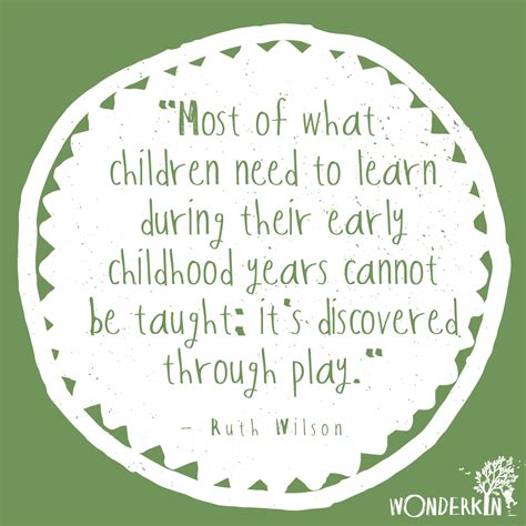 "Most of what children need to learn during their early childhood years ...