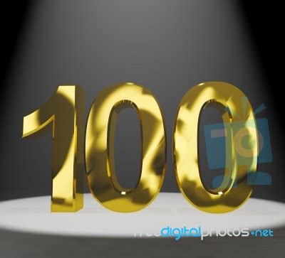 Golden Number 100 Stock Image - Royalty Free Image ID 10086738