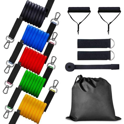 Pec Star Resistance Bands Set, Exercise Bands with Door Anchor, Handles ...