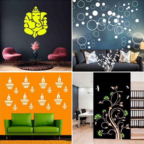 ARandNJ Painting Wall Stencils (Size :- 16 X 24 Inch) PATTERN- "Ganpati ...