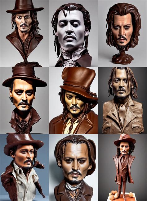 chocolate! sculpture of johnny depp, chocolate art, | Stable Diffusion ...