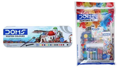 DOMS Poster Colour 14 Shades & DOMS Painting Kit : Amazon.in: Home ...