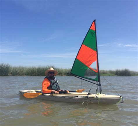 kayak sailing with a short kayak