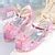 Girls' Pink Glitter Party Shoes – Peep-Toe Design, Bow and Rhinestone ...