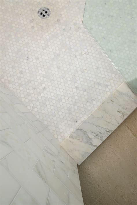 Carrara Marble Mosaic Floor Tile