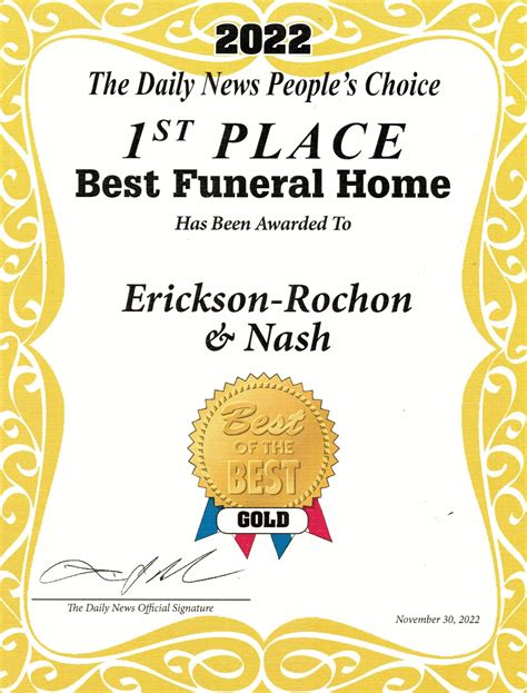 Erickson-Rochon & Nash Funeral Homes, Inc. | Iron Mountain MI