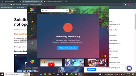 I keep getting this error code : r/BlueStacks