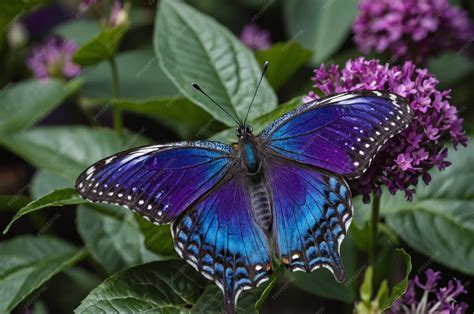 Beautiful purple blue butterfly image | Premium AI-generated image