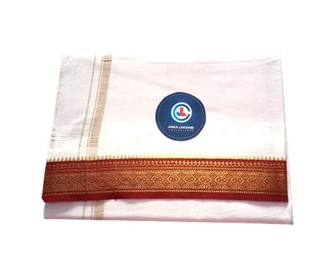 Jinka Lakshmi Collections Combo Handloom White Cotton Dhoti With Big ...
