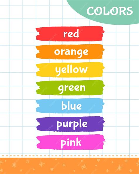 Premium Vector | Kids educational book for learning colors in English