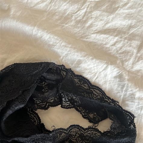 Black lace panty panties floral Forever 21 Size:... - Depop