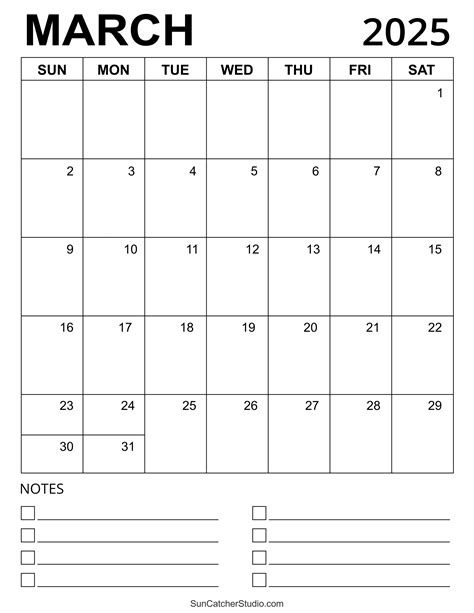 March 2025 Calendar (Free Printable) – Free Printables, Lettering, SVG ...