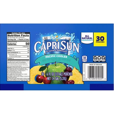 Capri Sun Pacific Cooler Juice Drink Blend 30 pk Pouches - Shop Juice ...