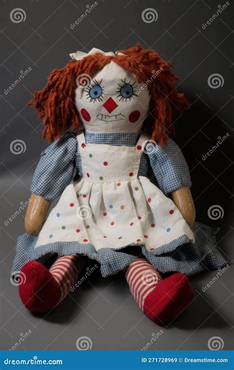 Vintage raggedy Ann doll stock illustration. Illustration of doll ...