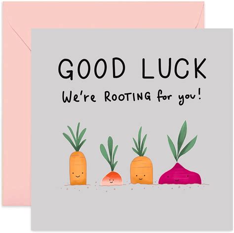 Good Luck Rooting for You Card Good Luck Card Well Done Greeting Card ...