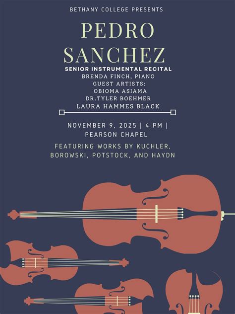 Pedro Sanchez Senior Instrumental Recital, 335 E Swensson St, Lindsborg ...
