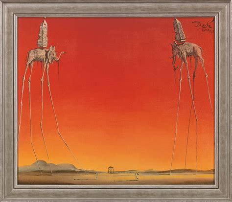 Bild "Les Éléphants" (1948), gerahmt von Salvador Dalí kaufen | ars mundi