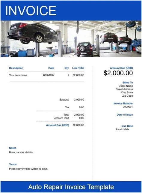 Image result for Auto Repair Shop Invoice Software