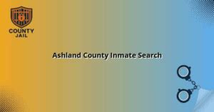 Ashland County Inmate Search