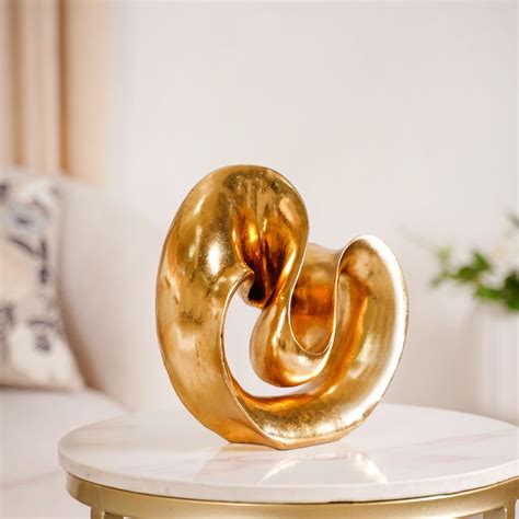 Abstract Fluid Accent Showpiece Gold Online - Premium Decor Object ...