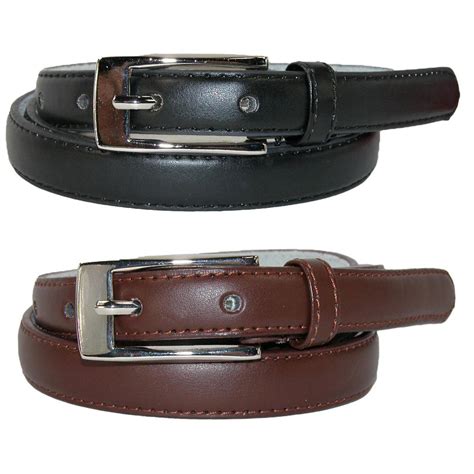 Women's Skinny Leather Dress Belt (Pack of 2 Colors) by CTM | Dress ...