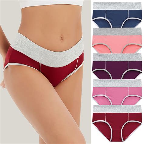 XWSHYW Ladies Underwear Clearance 5PC Womens Cotton Underwear Plus Size ...