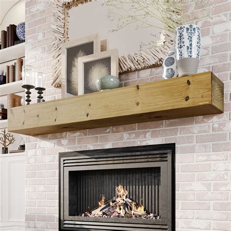 Amazon.com: BoscoMondo Solid Wood Fireplace Mantel Shelf, Floating ...