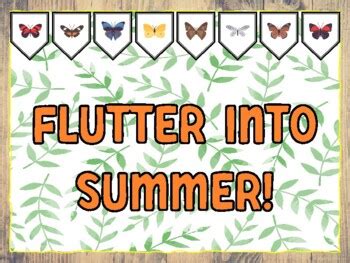FLUTTER INTO SUMMER! Bugs, Butterfly Bulletin Board Kit school resource ...