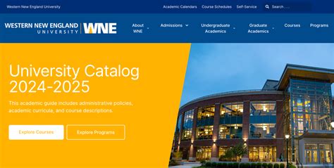 Catalog | Registrar | Western New England University