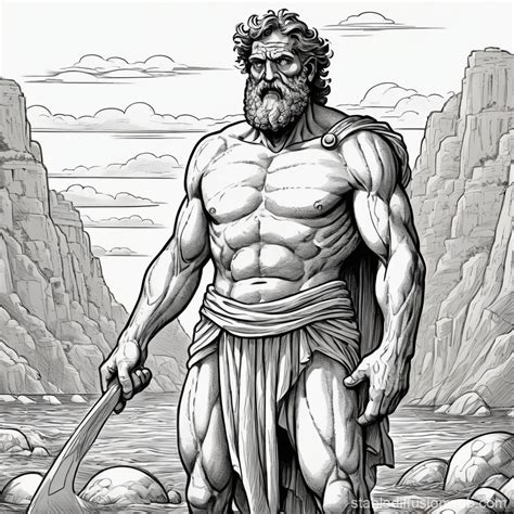 Odysseus and the Cyclops in Comic Form | Stable Diffusion Online