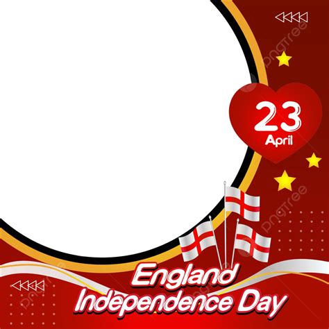 Twibbon England Independence Day Transparent Vector, Frames ...