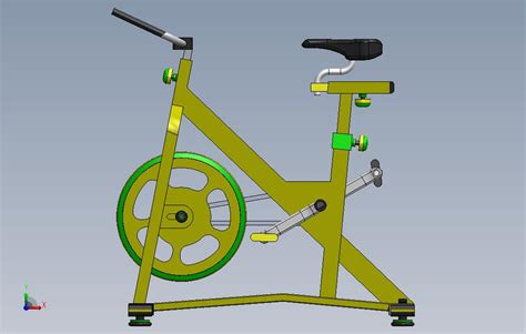 动感单车3D模型_SOLIDWORKS 2010_模型图纸下载 – 懒石网