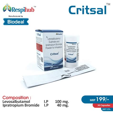 Levosalbutamol 100mcg + Ipratropium 40mcg – Critsal Capsule